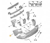 Peugeot 408 Arka Tampon Köşesi Sol Orjinal